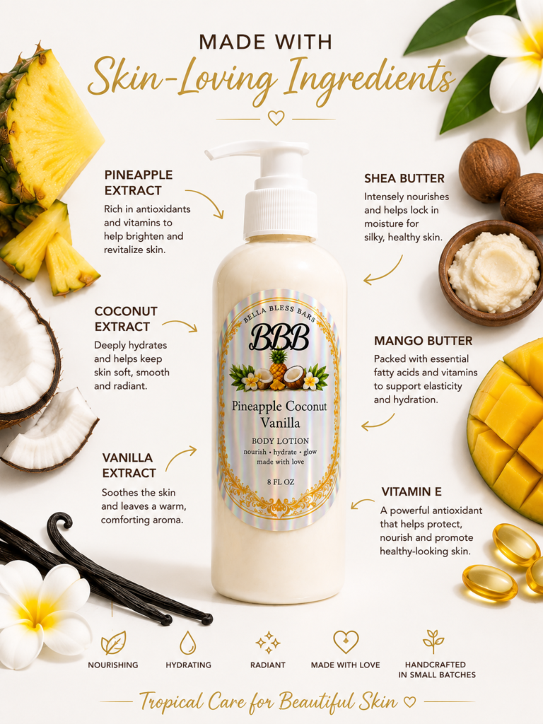 Endless Summer body lotion with pineapple, vanilla bean, and Caribbean coconut scent notes