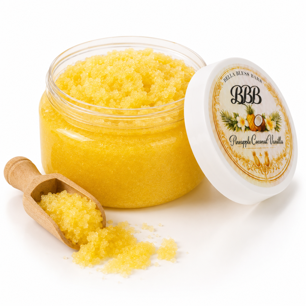 Bella Bless Bars Endless Summer Sugar Body Scrub 8 oz in hand