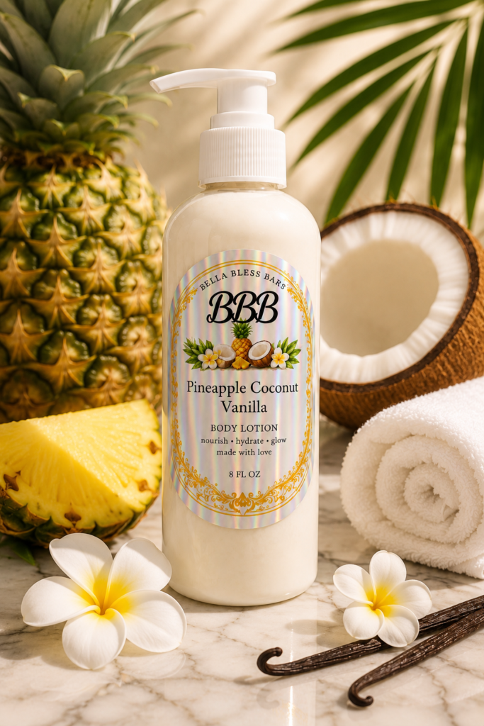 Creamy Endless Summer body lotion being applied to skin